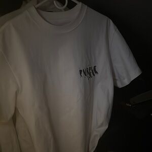 Purple Graphic White T-Shirt